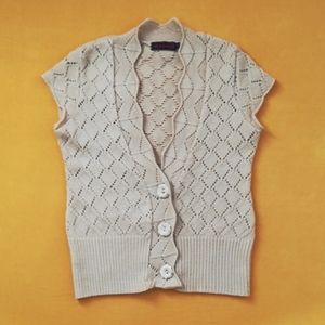 Bravado retro 70s crochet knit sweater vest